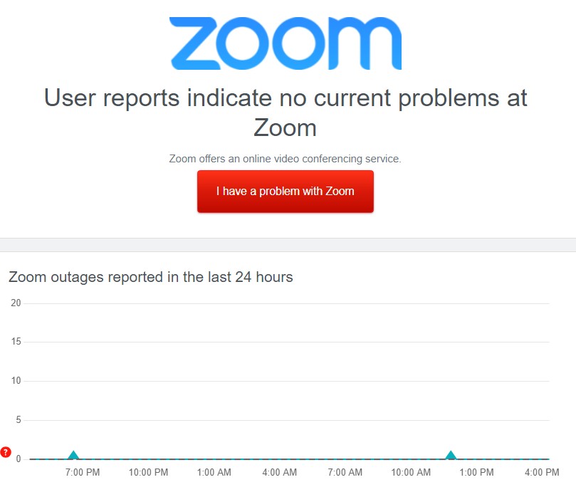 Zoom server status