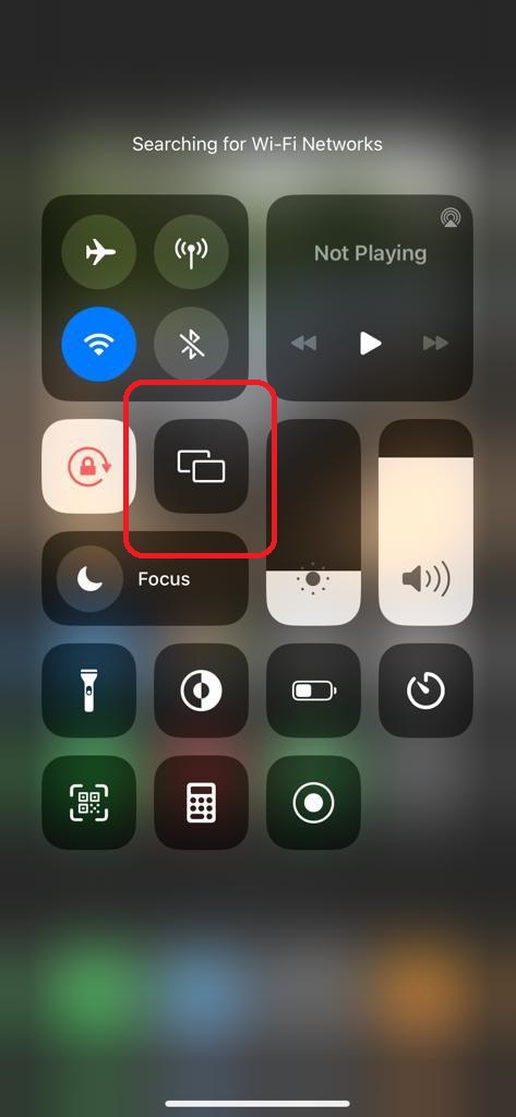Screen Mirror icon on iPHone