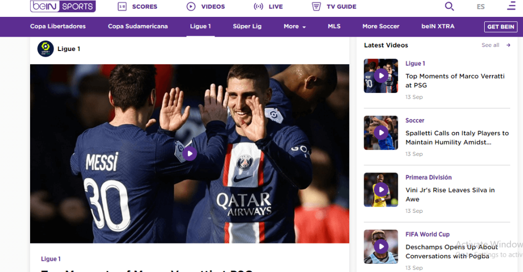Log in to beIN SPORTS account to AirPlay sports videos from Mac