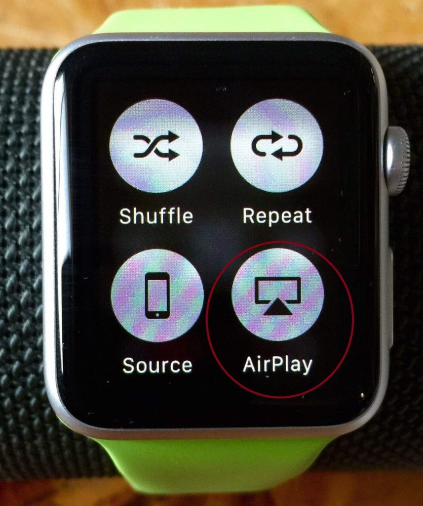 AirPlay icon on Apple Watch