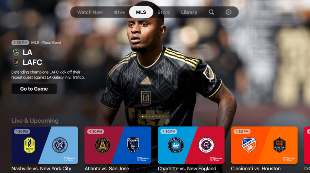 Select MLS Season Pass in Apple TV
