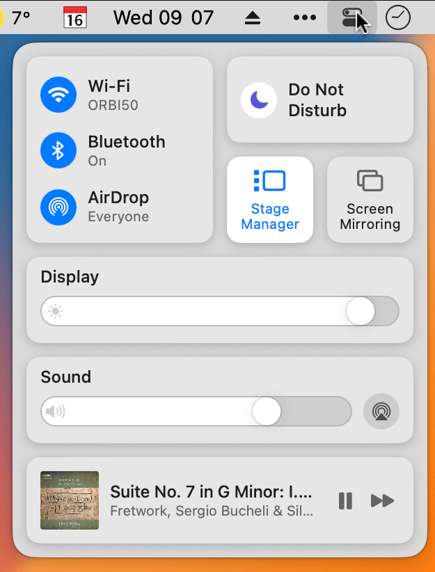 Screen Mirroring Icon on Mac