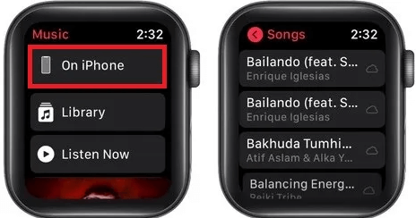 Select On iPhone to Screen Mirror Apple Watch
