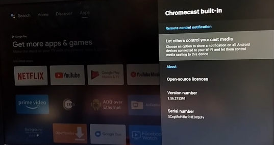 Choose Allow on Chromecast Built-in on Ssui Google TV