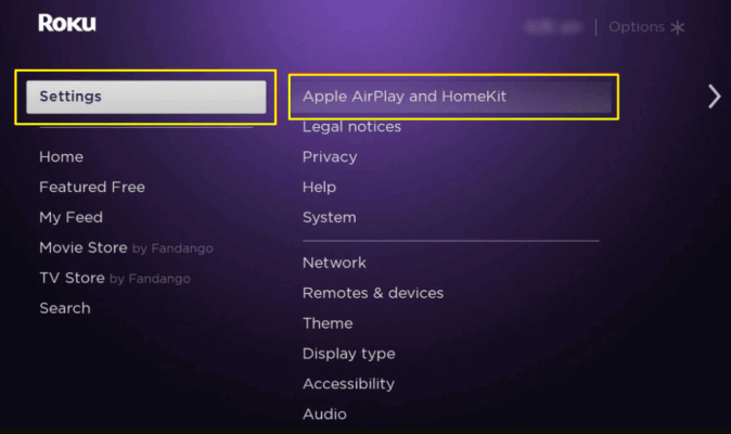 JVC TV Screen Mirroring - Click the Apple AirPlay and HomeKit