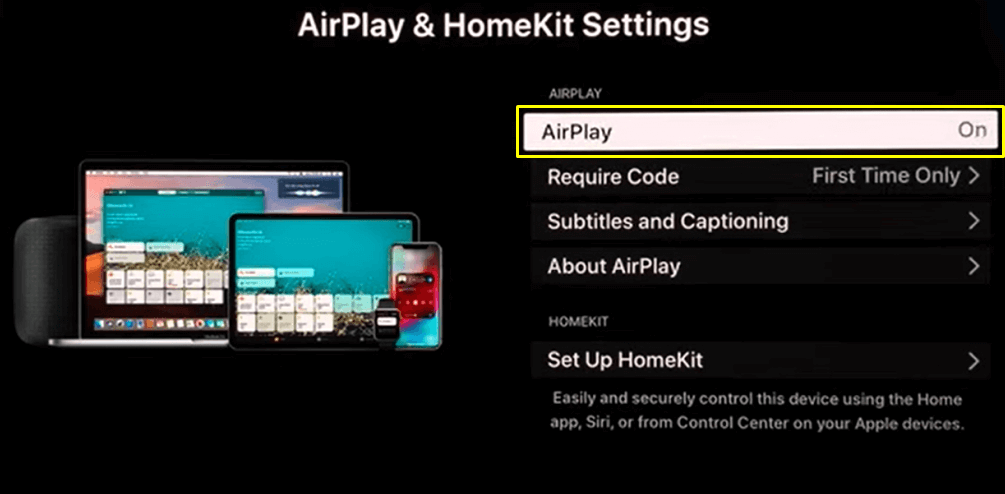 Select AirPlay