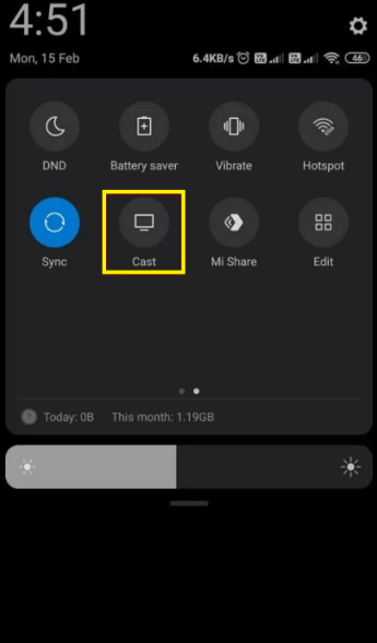 Panasonic TV Screen Mirroring - Tap the Cast icon