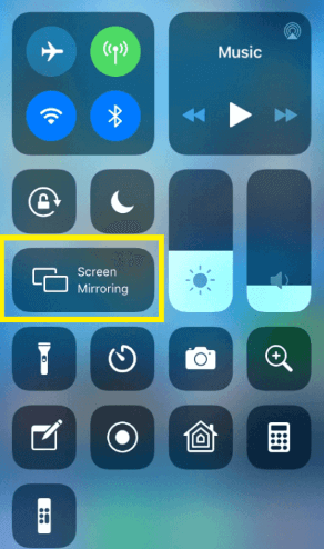 Tap on the Screen Mirroring icon to Screen Mirror Paramount Plus from iPhone or iPad