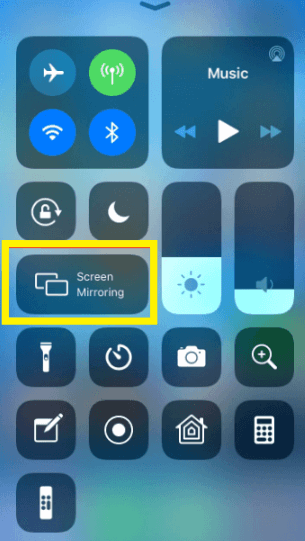 Hit the Screen Mirroring icon