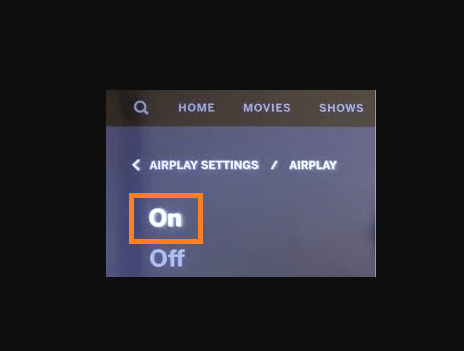 Enable AirPlay settings on Vizio TV to mirror your iPhone to Vizio TV