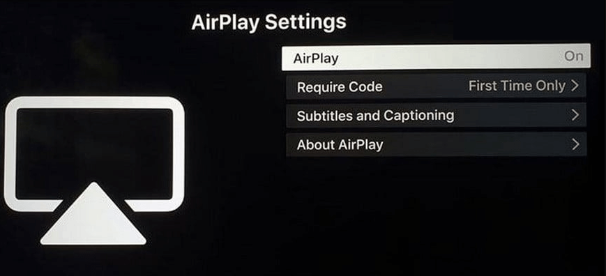 Enable AirPlay mode