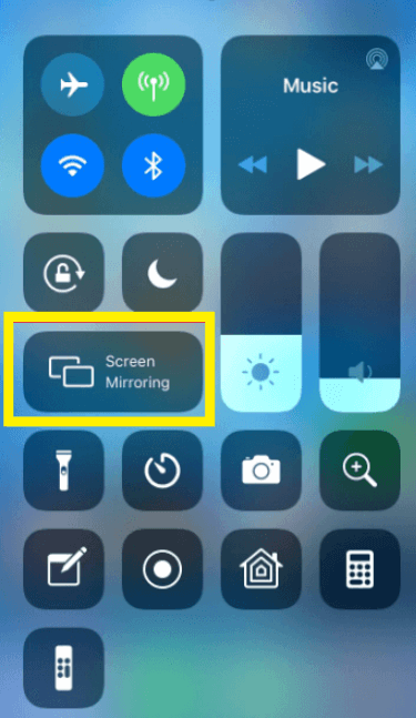 Select the Screen Mirroring icon for screen mirroring TCL TV