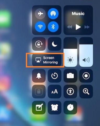 Select Screen Mirroring option to mirror your iPad to Samsung TV