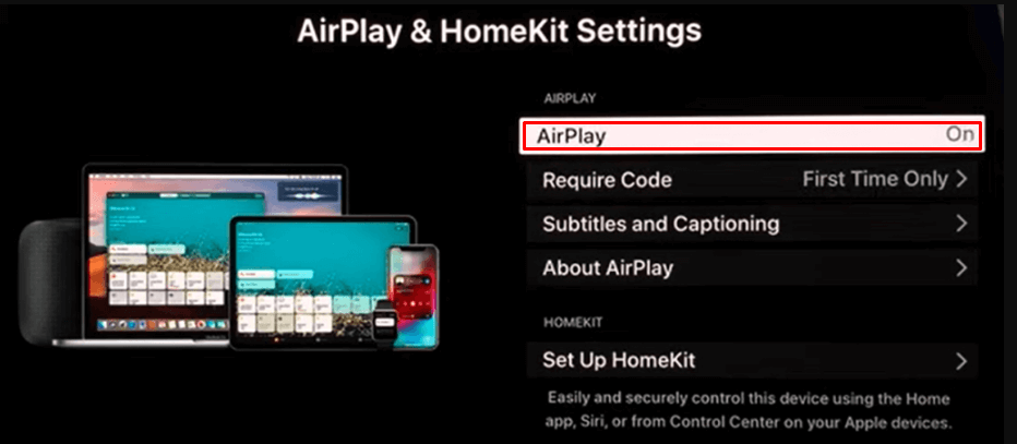Enable the AirPlay option to fix screen mirroring not working issue on LG TV