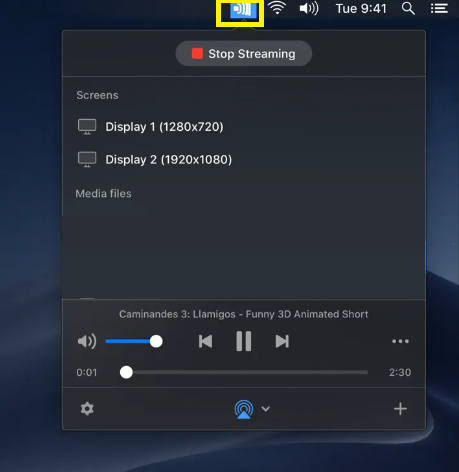 Use JustStream to AirPlay from Mac to TV
