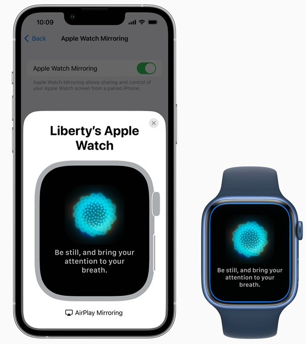 Apple Watch screen mirroring
