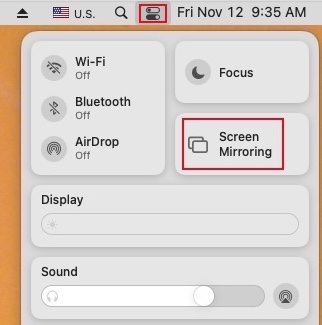 Select Screen Mirroring