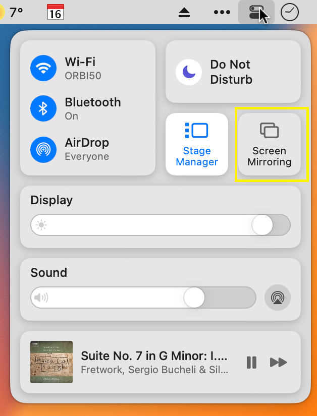 rca tv screen mirroring - Choose the Screen Mirroring icon on Mac
