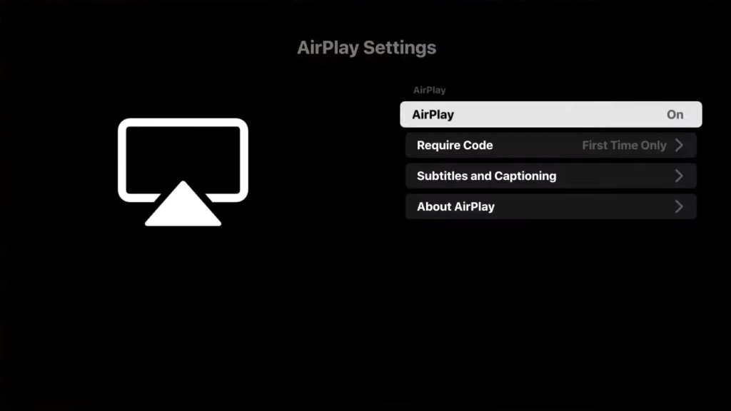 Turn on AirPlay to fix the screen mirroring not working issue